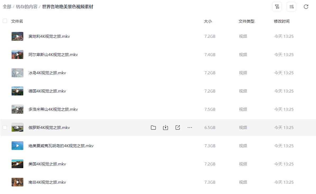 世界各地绝美景视频素材（4K）